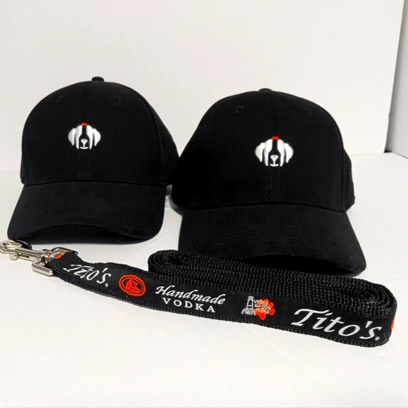 Tito's Vodka For Dog People Caps And Dog Leash Set - Picture 1 of 3